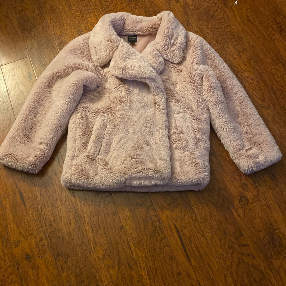 Forever 21 pink fur coat